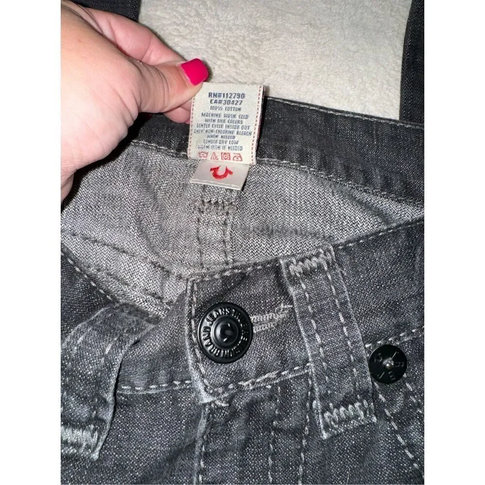 Vintage Y2K true religion black denim jeans size 33
